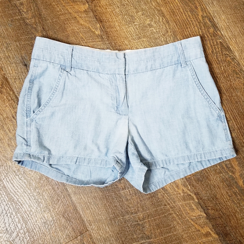 J. Crew | Factory 3" Light Wash Chambray Shorts - Picture 3 of 5
